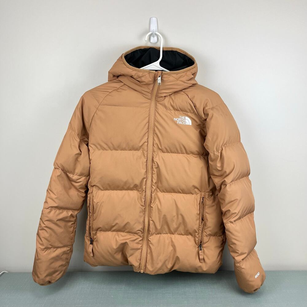The North Face Boys' Reversible 600 Down Jacket Almond Butter Black XL 14/16